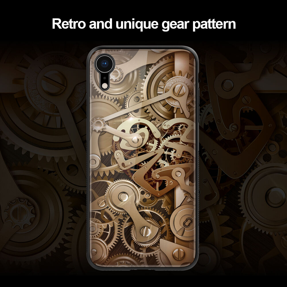 NILLKIN Gear etui ze szklaną częścią tylną do iPhone XR