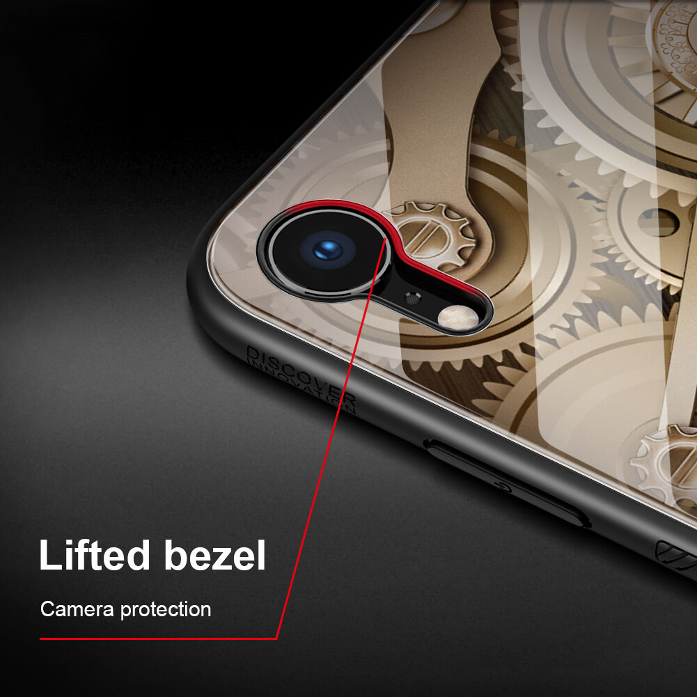 NILLKIN Gear etui ze szklaną częścią tylną do iPhone XR