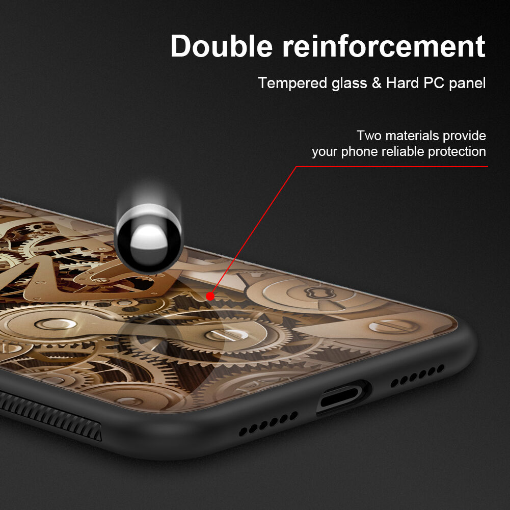 NILLKIN Gear etui ze szklaną częścią tylną do iPhone XR