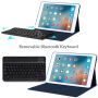 Bezprzewodowa Bluetooth klawiatura i etui dla Apple iPad 9,7" (2017) – ciemnoniebieska