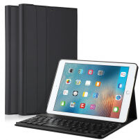 Bezprzewodowa Bluetooth klawiatura i etui dla Apple iPad 9,7" (2017) – czarna