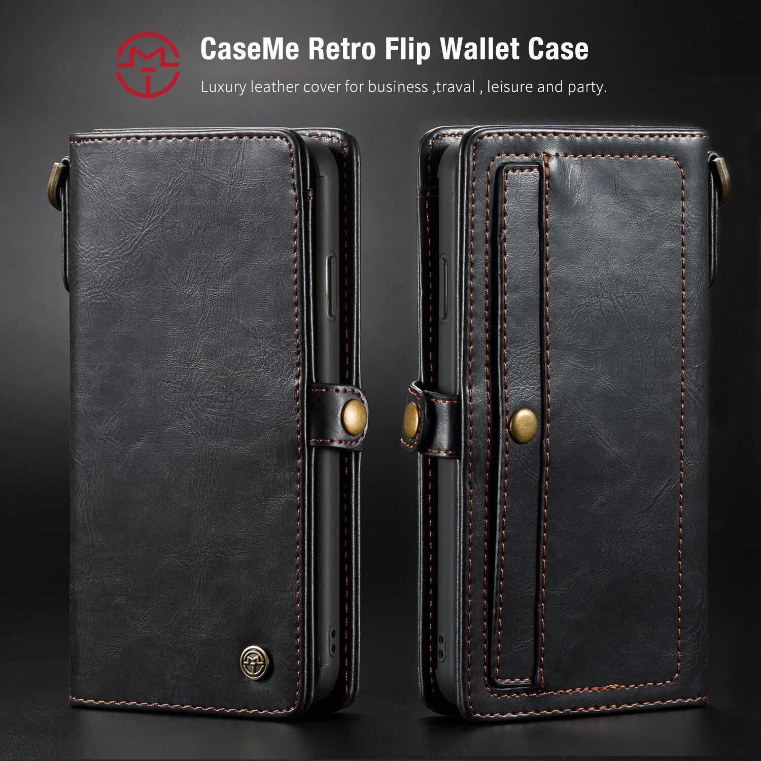 CASEME 2w1 zdejmowany pokrowiec do iPhone XS Max - czerwony