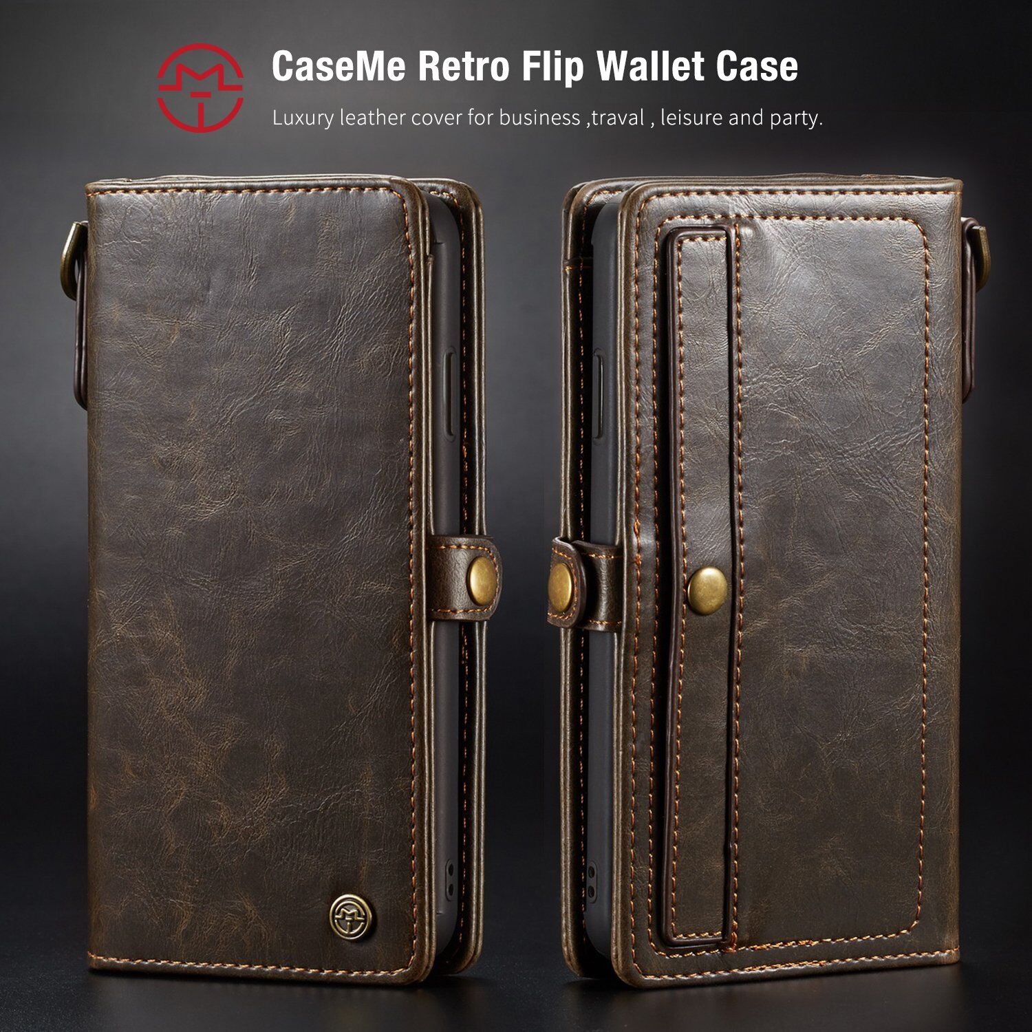 CASEME 2w1 zdejmowany pokrowiec do iPhone XS Max - czerwony