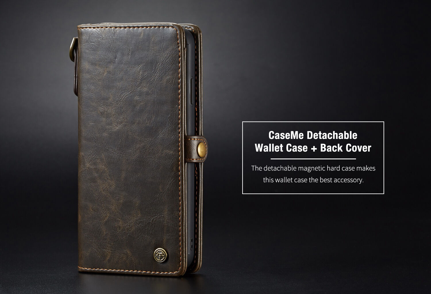 CASEME 2w1 zdejmowany pokrowiec do iPhone XS Max - czerwony