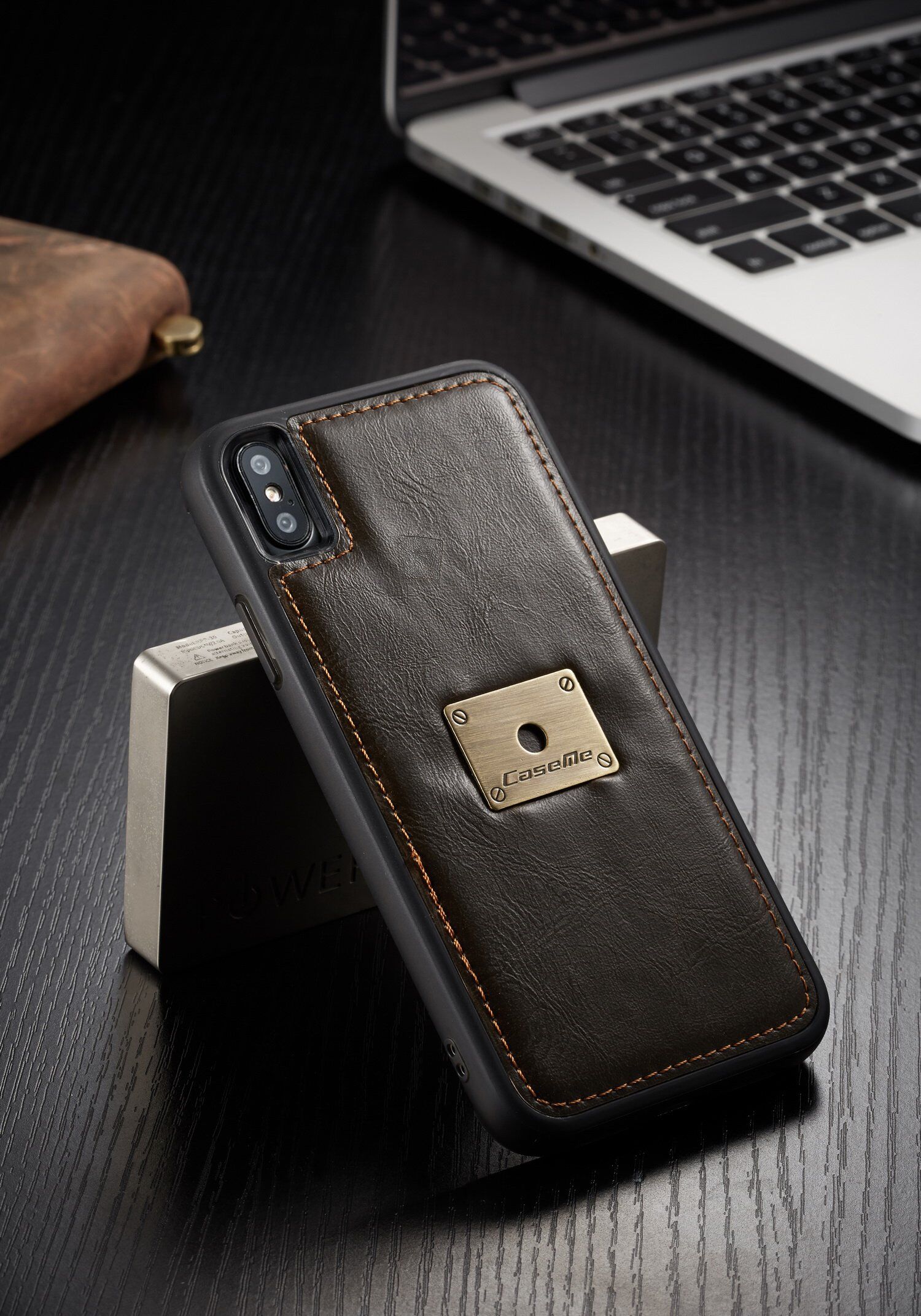 CASEME 2w1 zdejmowany pokrowiec do iPhone XS Max - czerwony