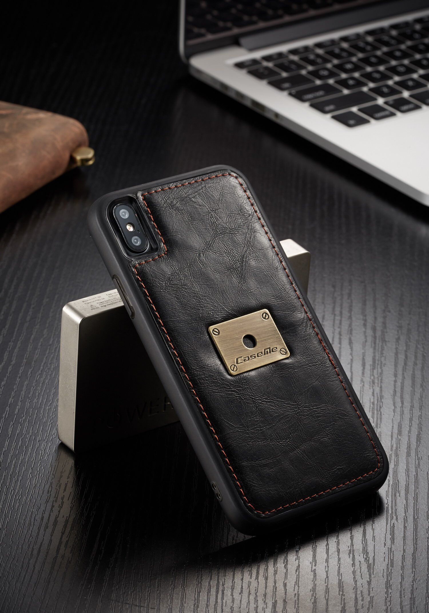 CASEME 2w1 zdejmowany pokrowiec do iPhone XS Max - czerwony