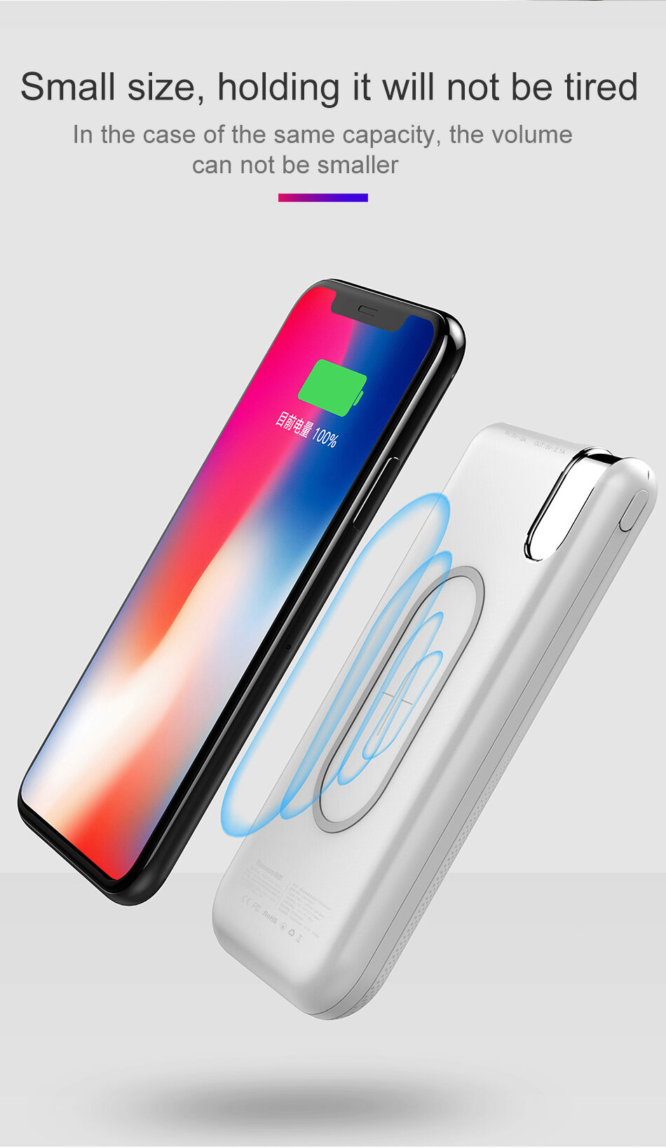 BASEUS power bank 10000mAh z ładowaniem bezprzewodowym