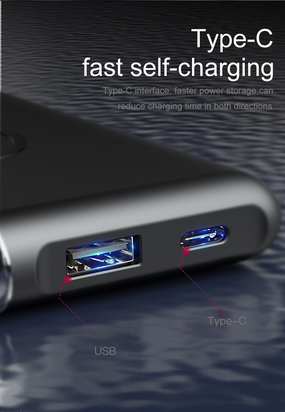 BASEUS power bank 10000mAh z ładowaniem bezprzewodowym