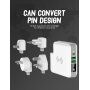Ładowarka / power bank 6700mAh z wymiennymi wtyczkami (AU / UK / US / EU) i ładowaniem bezprzewodowym