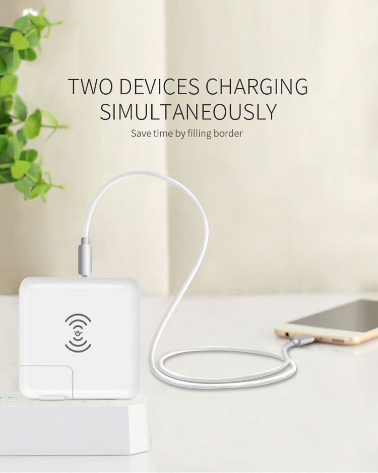 Ładowarka / power bank 6700mAh z wymiennymi wtyczkami (AU / UK / US / EU) i ładowaniem bezprzewodowym