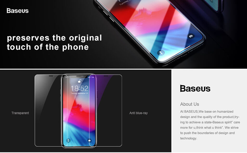 BASEUS szkło hartowane dla iPhone XS Max / 11 Pro Max - przezroczyste