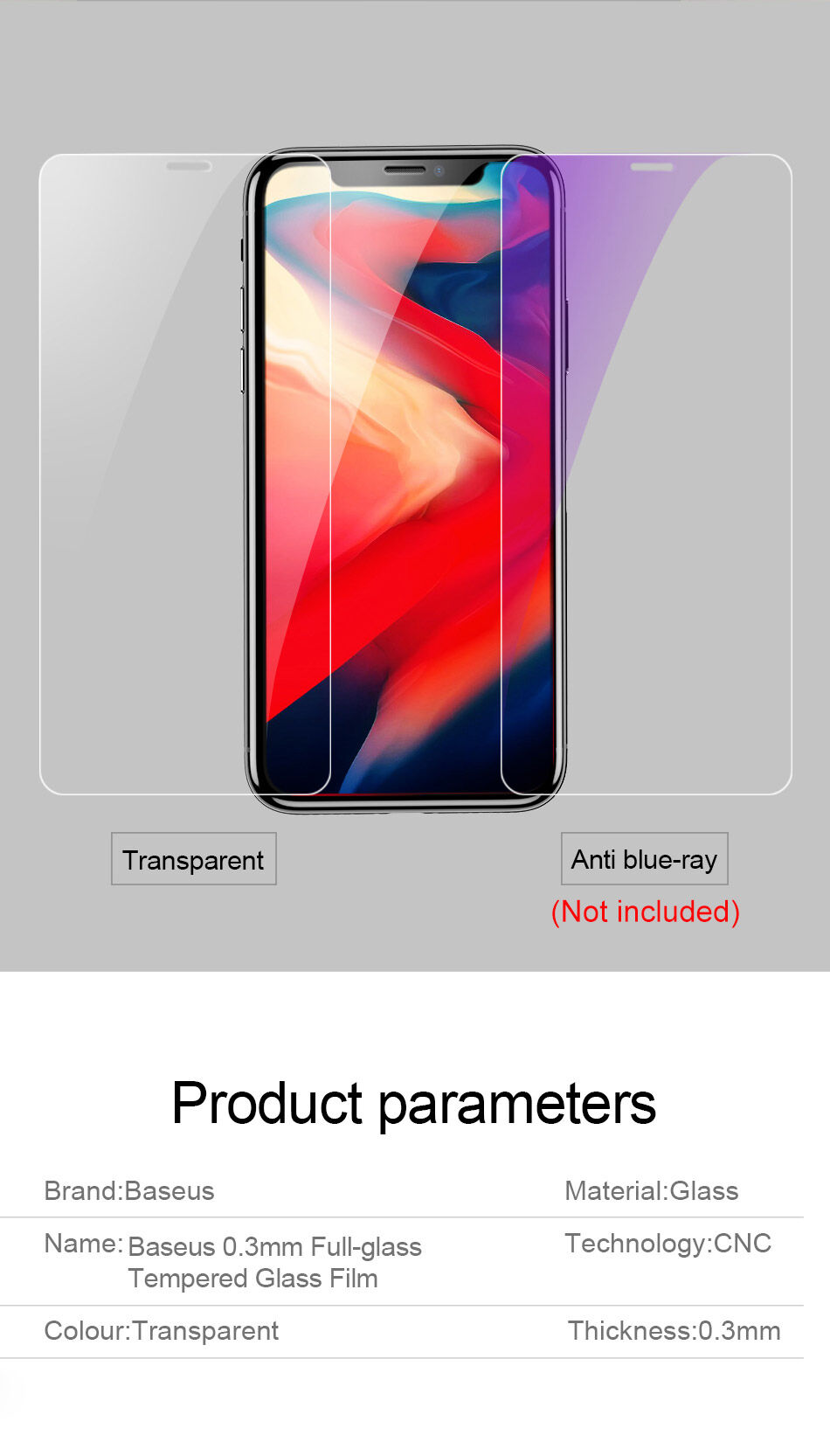 BASEUS szkło hartowane dla iPhone XS Max / 11 Pro Max - przezroczyste