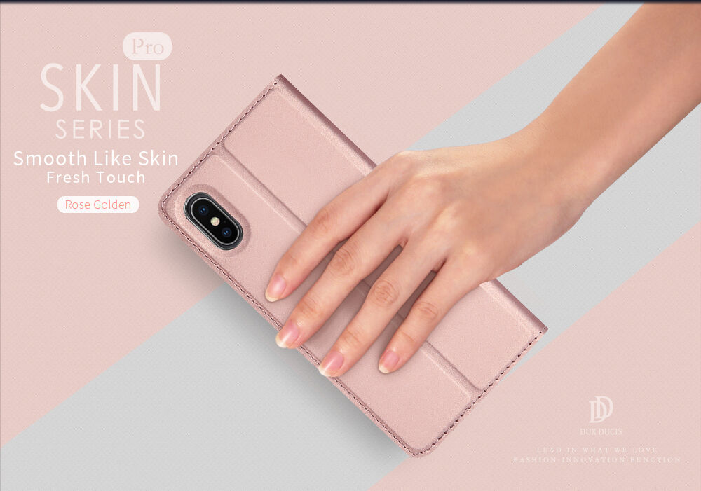 DUX DUCIS futerał flip dla iPhone XS Max - złoty