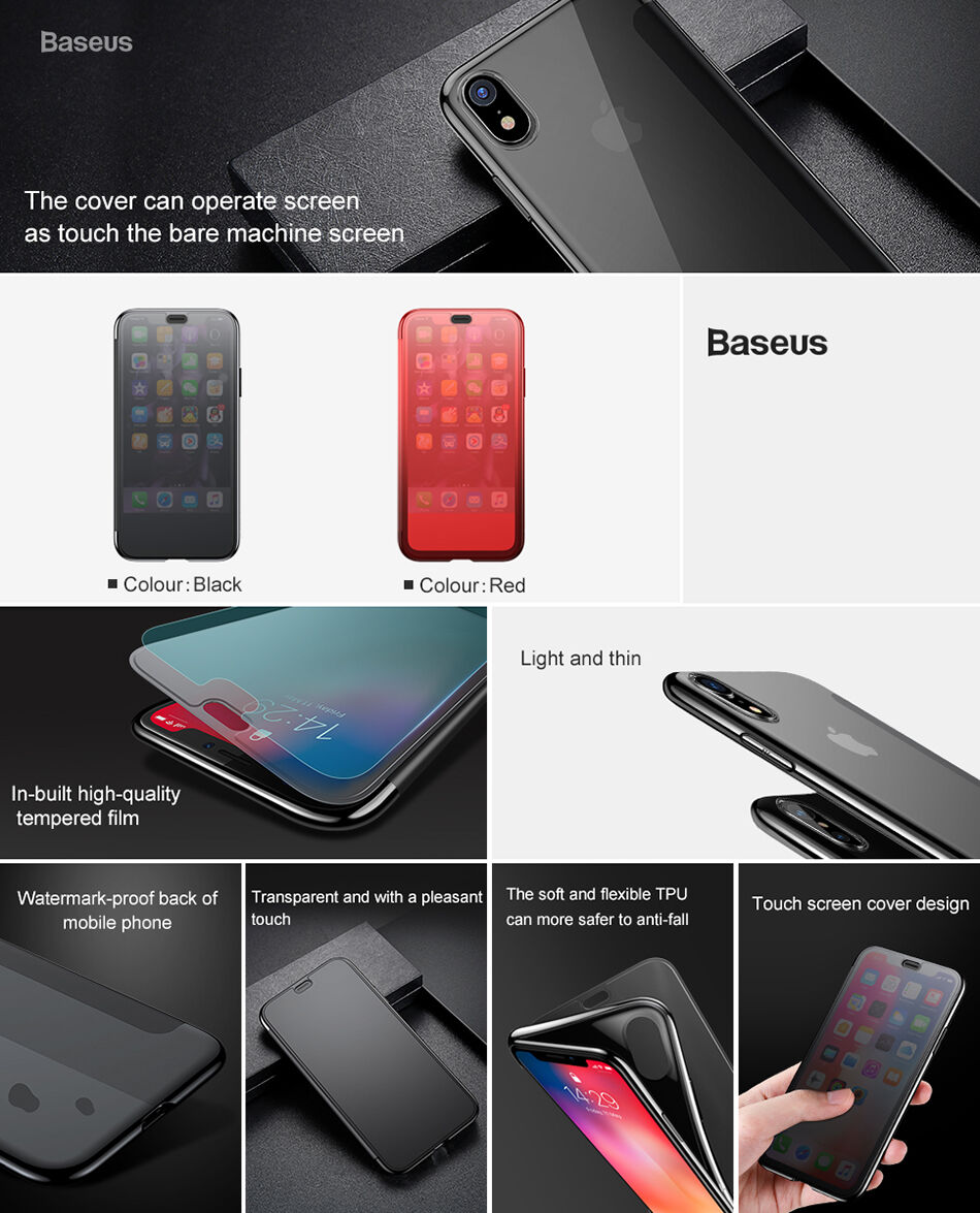 BASEUS futerał flip dla iPhone XR - czarny