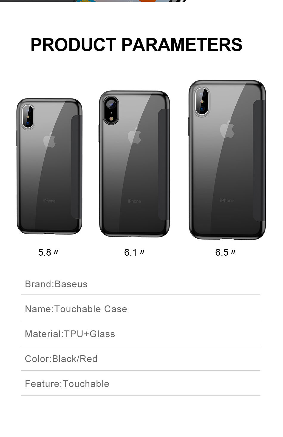 BASEUS futerał flip dla iPhone XR - czarny