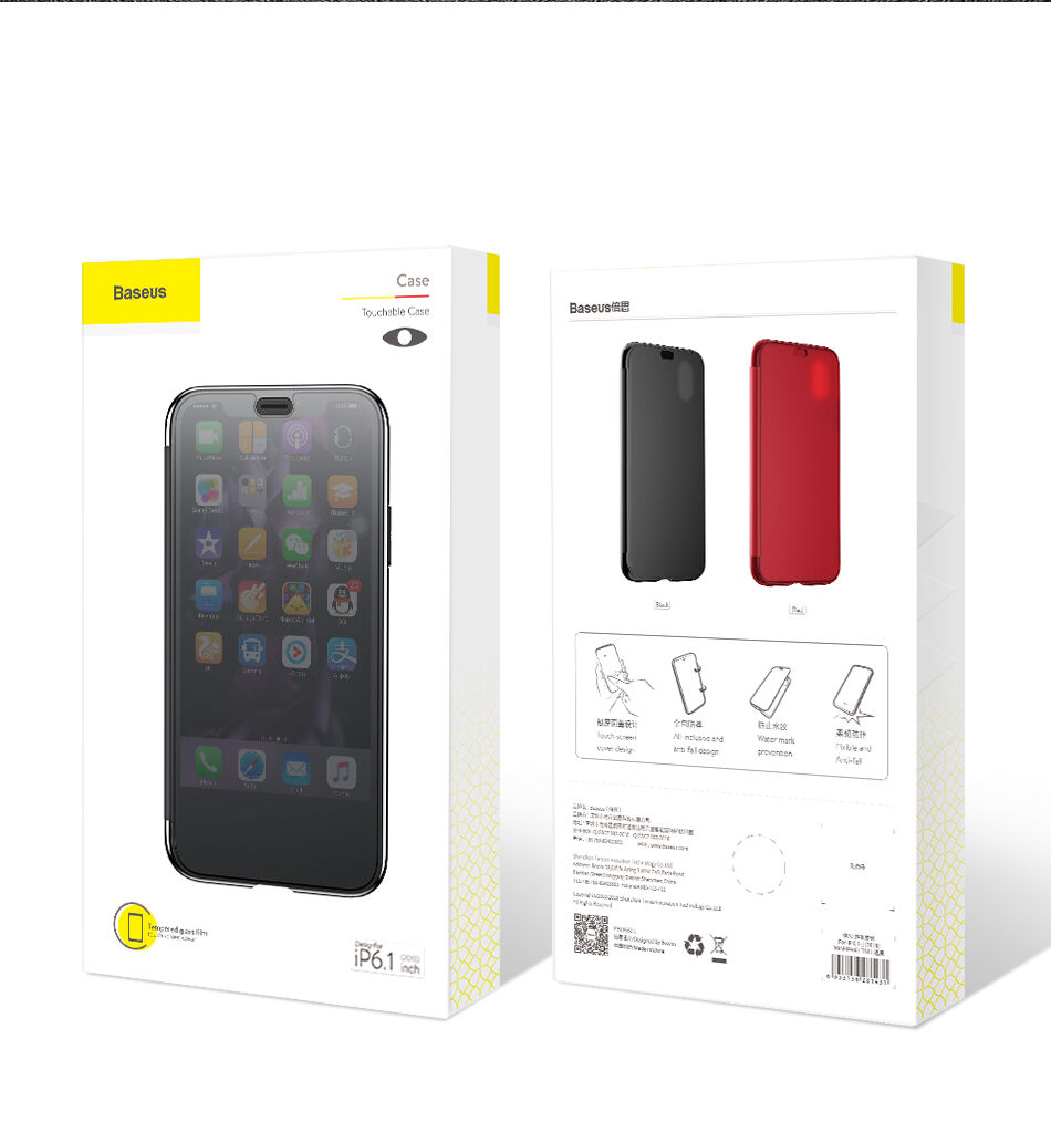 BASEUS futerał flip dla iPhone XR - czarny