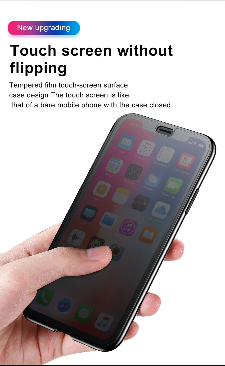 BASEUS futerał flip dla iPhone XR - czerwony