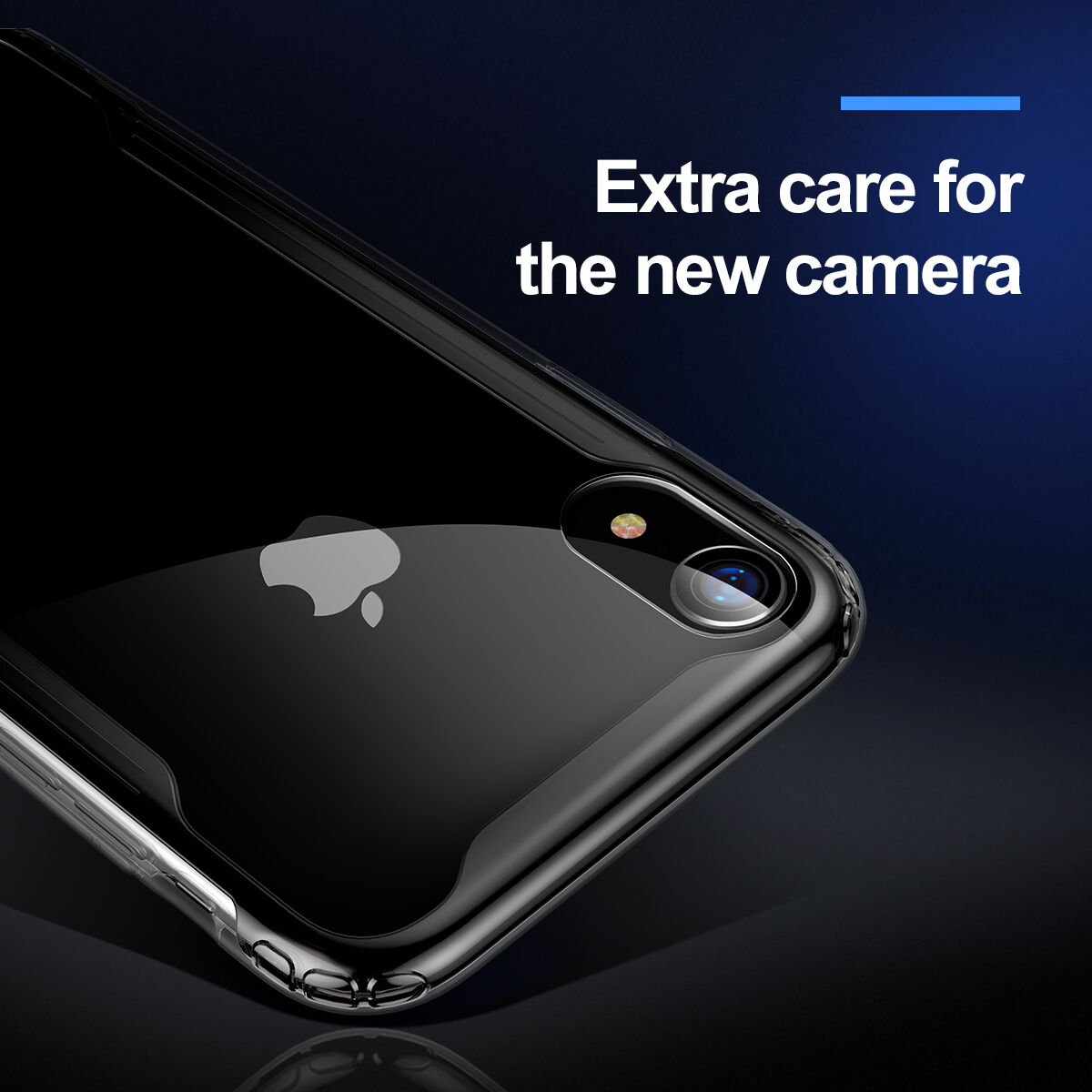 BASEUS Armor etui przezroczyste z ramką dla iPhone XR - czarne