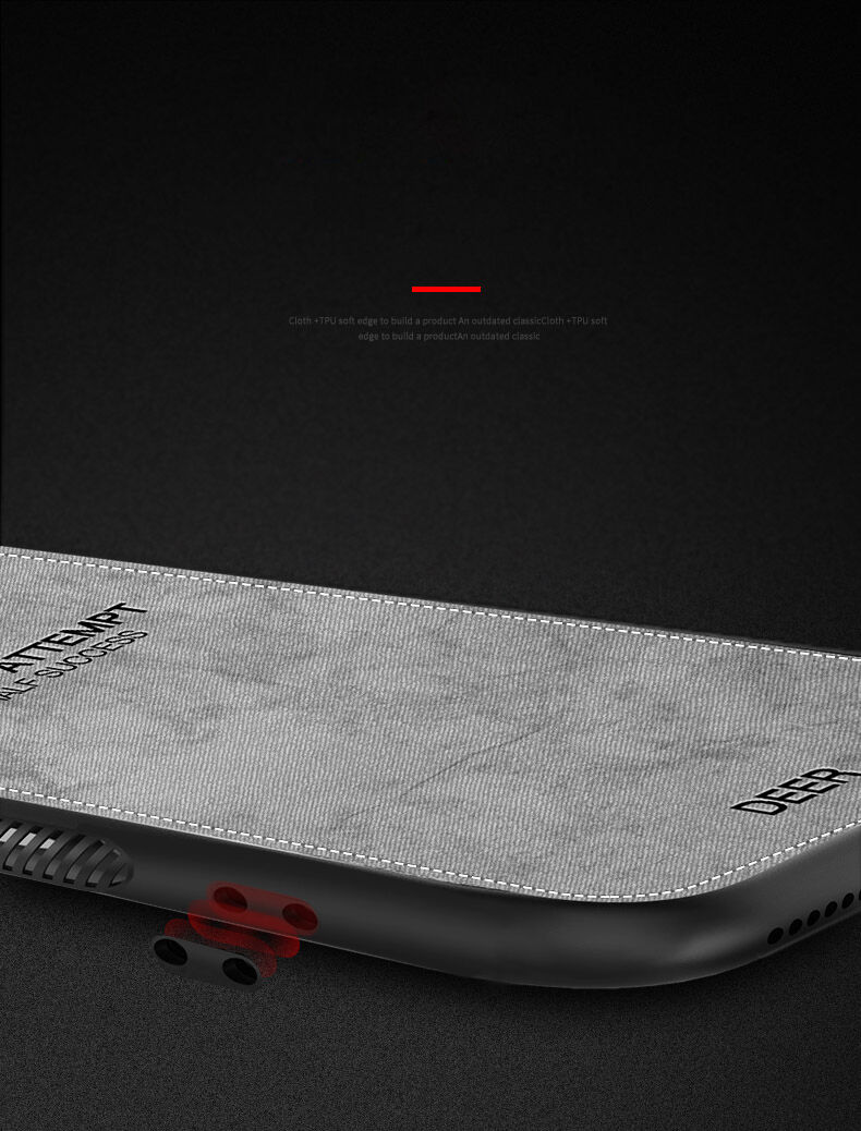 Etui z powierzchnią tekstylną dla iPhone XS / iPhone X - szare