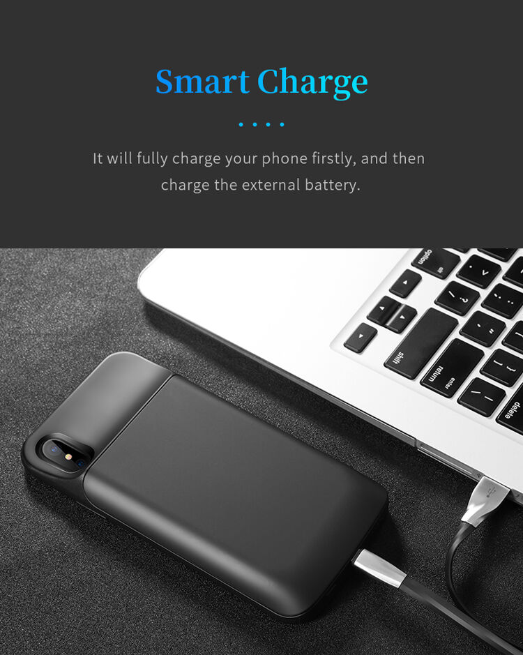 ROCK etui z baterią 6000mAh dla iPhone XS / iPhone X - czarne