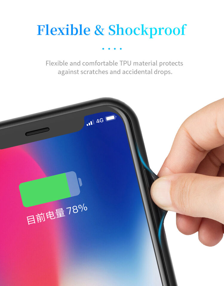 ROCK etui z baterią 6000mAh dla iPhone XS / iPhone X - czarne