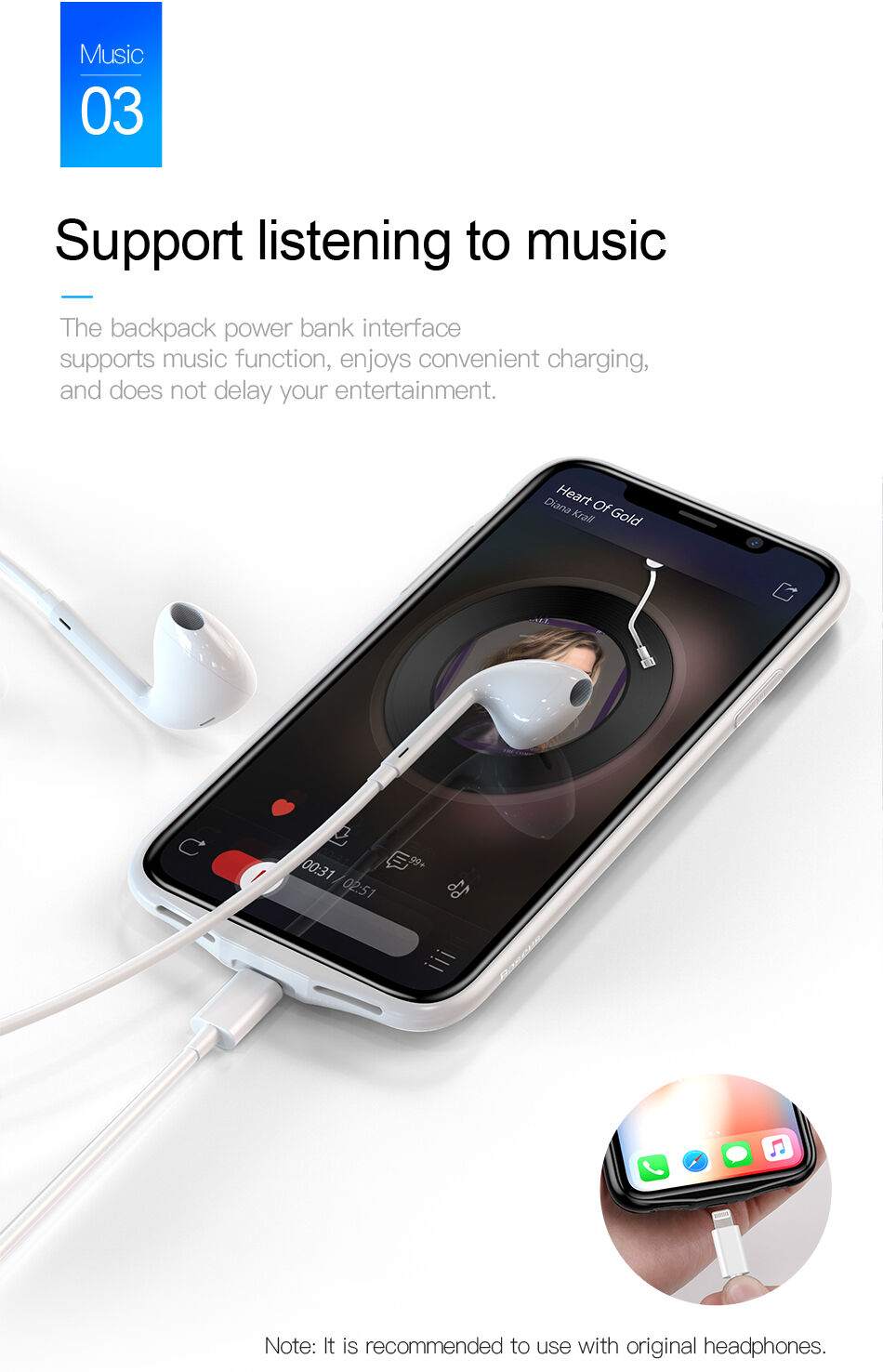BASEUS etui z baterią 3500mAh dla iPhone X - czarne