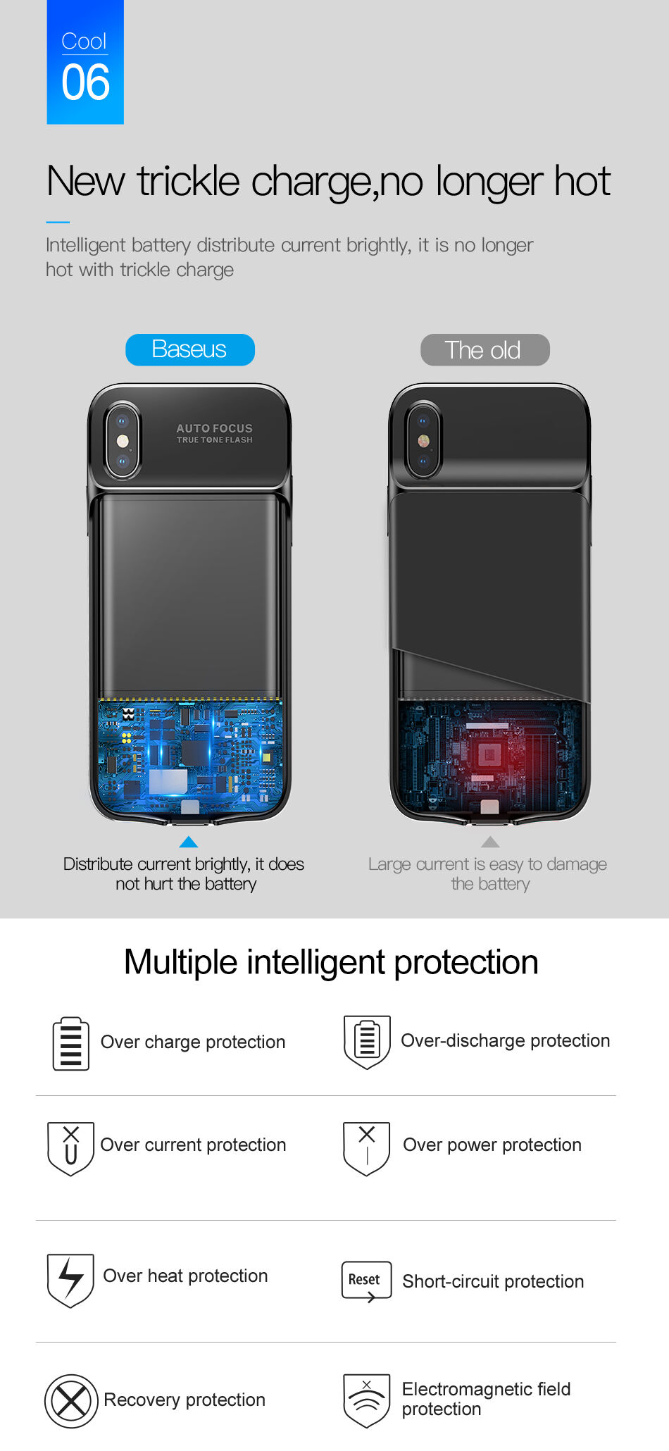 BASEUS etui z baterią 3500mAh dla iPhone X - białe