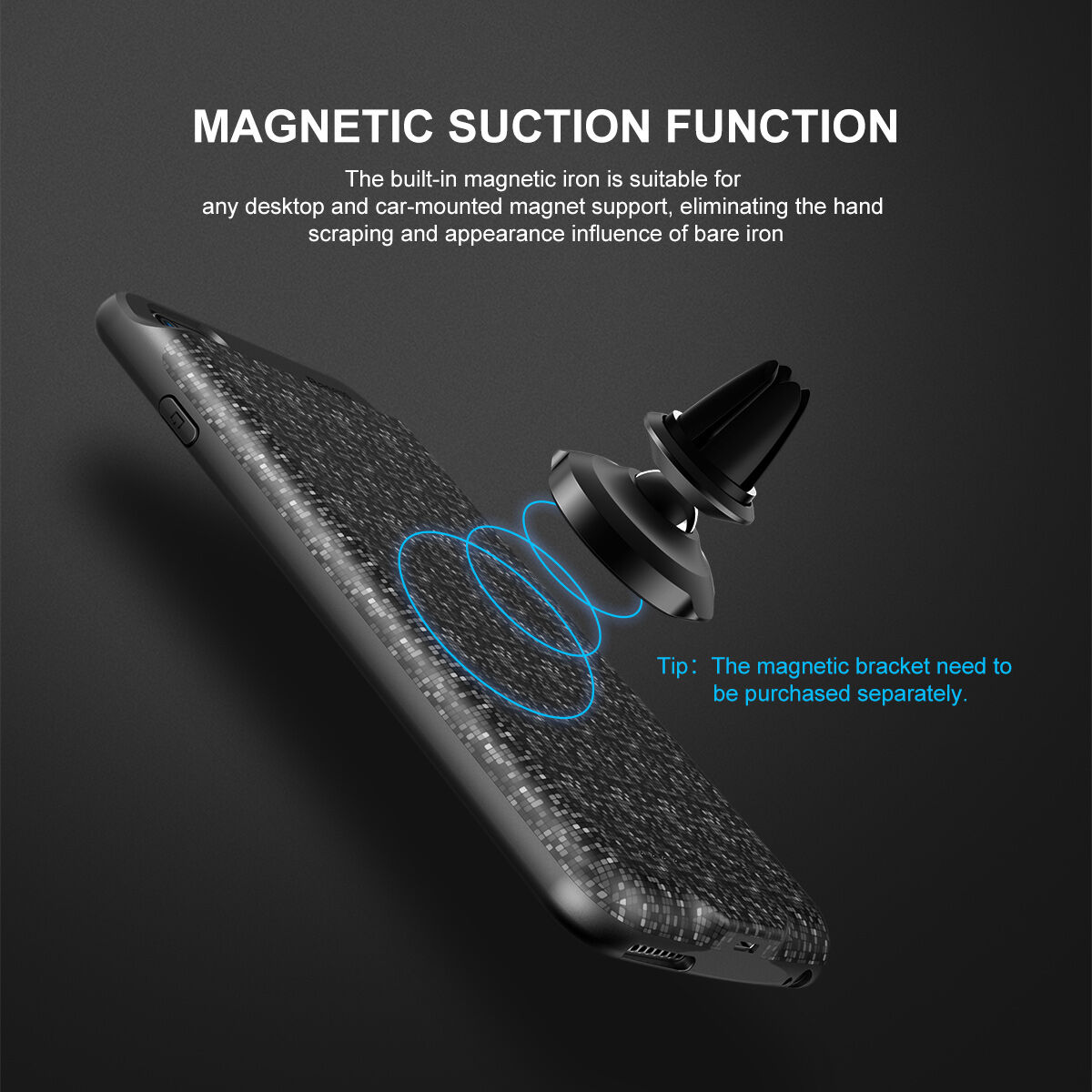 BASEUS etui designowe z baterią 5000mAh dla Apple iPhone 6 / 6S - kremowe