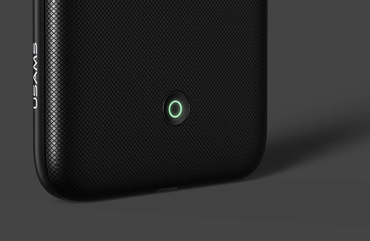 USAMS etui z baterią 3000mAh i ochroną soczewki dla Apple iPhone SE (2020/2022) / 8 / 7 / 6S / 6 - czarne