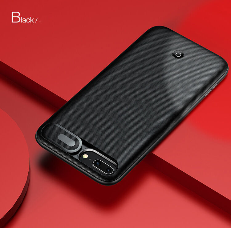 USAMS etui z baterią 3000mAh i ochroną soczewki dla Apple iPhone SE (2020/2022) / 8 / 7 / 6S / 6 - czarne