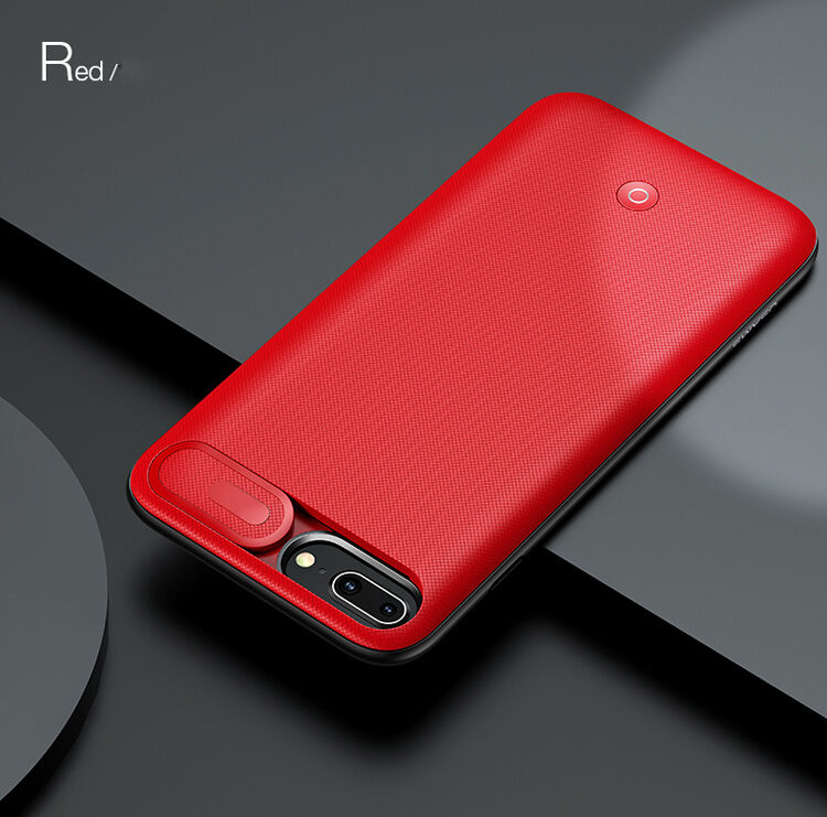 USAMS etui z baterią 3000mAh i ochroną soczewki dla Apple iPhone SE (2020/2022) / 8 / 7 / 6S / 6 - czarne