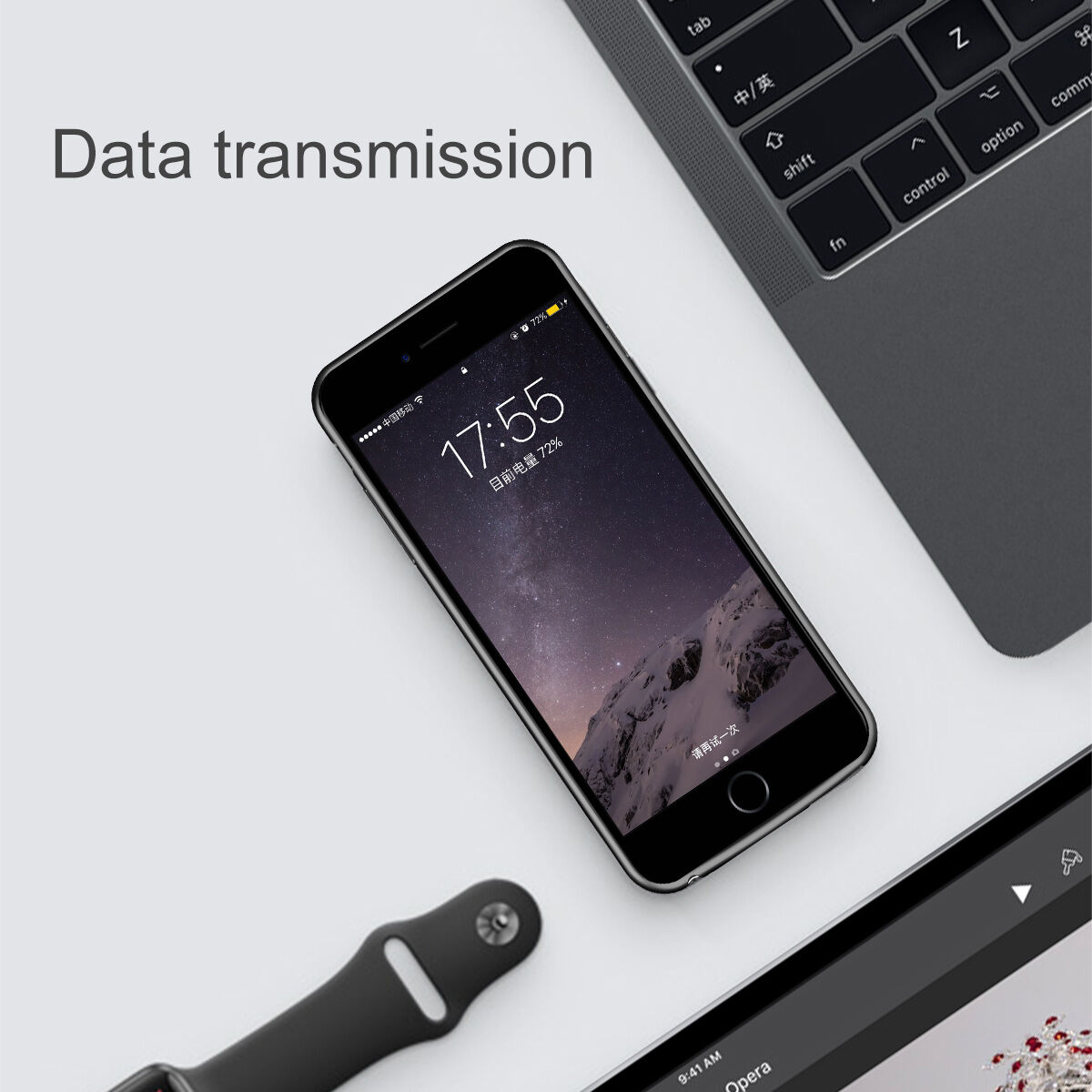 BASEUS etui designowe z baterią 5000mAh dla Apple iPhone 7 - czerwone