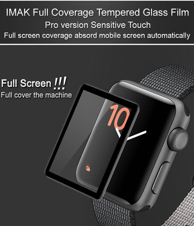 IMAK Pro+ szkło hartowane 2.5D dla Apple Watch - 38mm - czarne