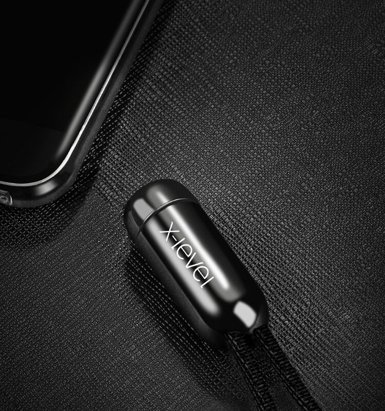 X-LEVEL elegancki USB / lightning kabel dla Apple iPhone / iPad / iPod - 8cm - zielony