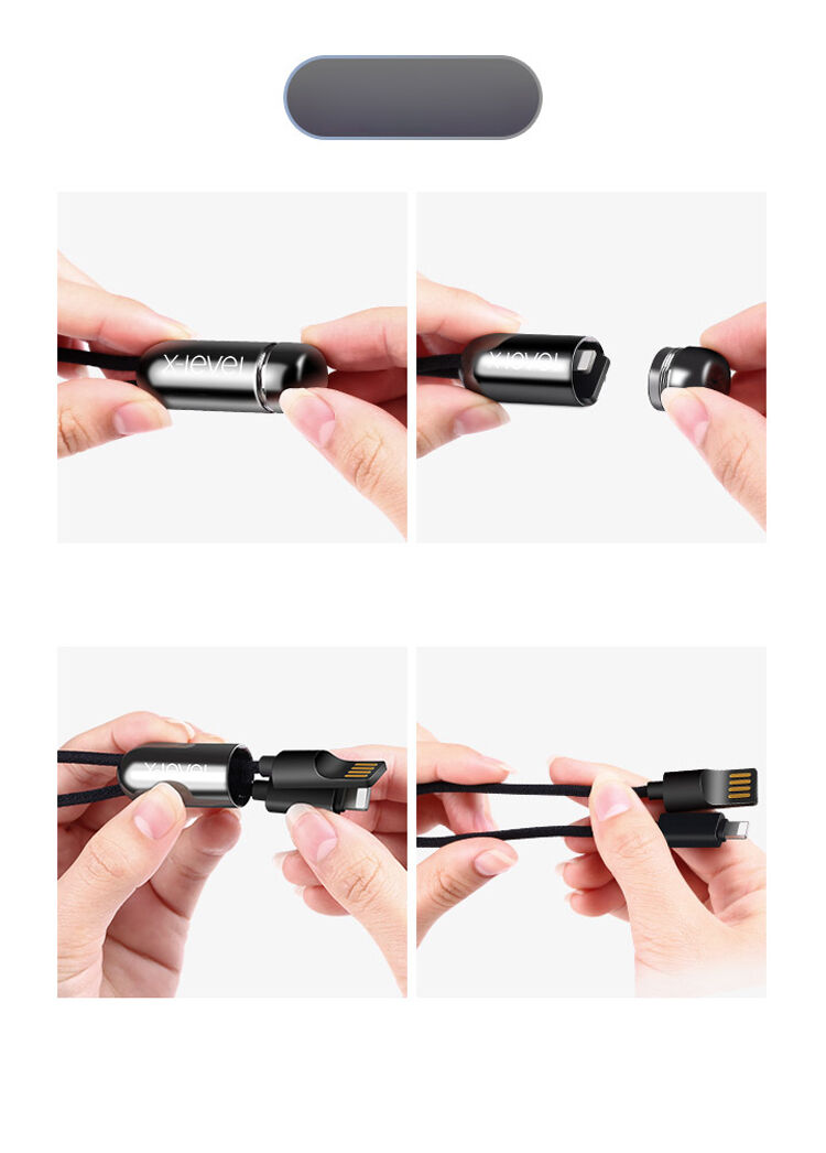 X-LEVEL elegancki USB / lightning kabel dla Apple iPhone / iPad / iPod - 8cm - zielony