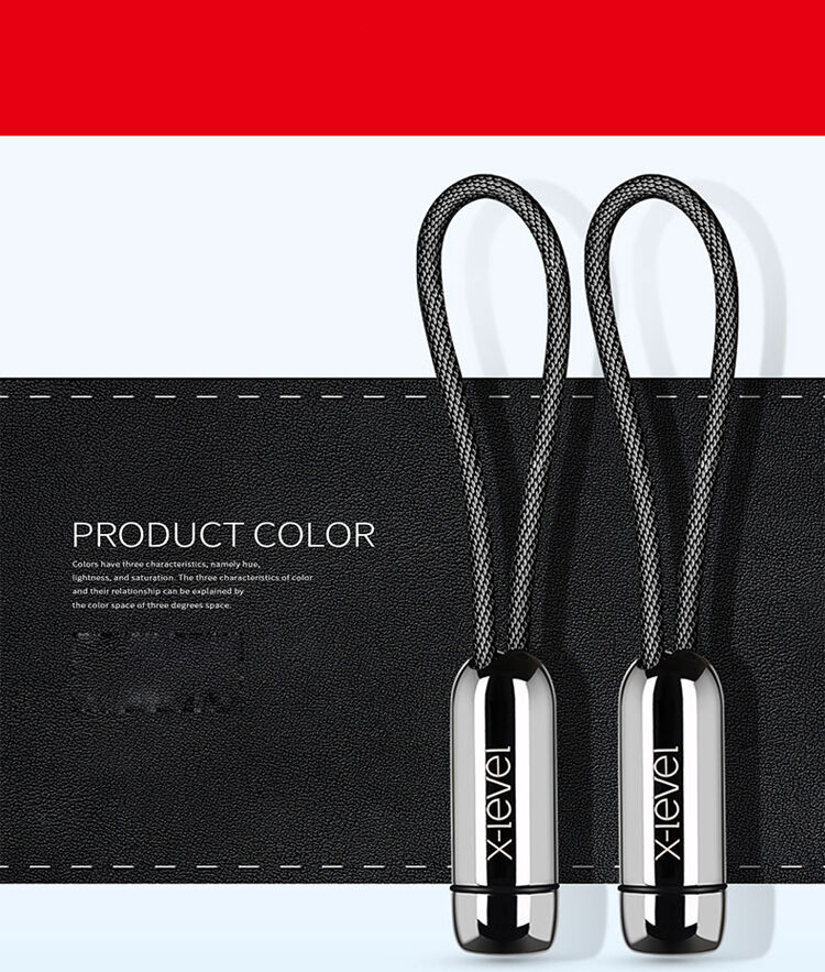 X-LEVEL elegancki USB / lightning kabel dla Apple iPhone / iPad / iPod - 8cm - czerwony