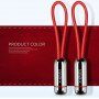 X-LEVEL elegancki USB / lightning kabel dla Apple iPhone / iPad / iPod - 8cm - czerwony