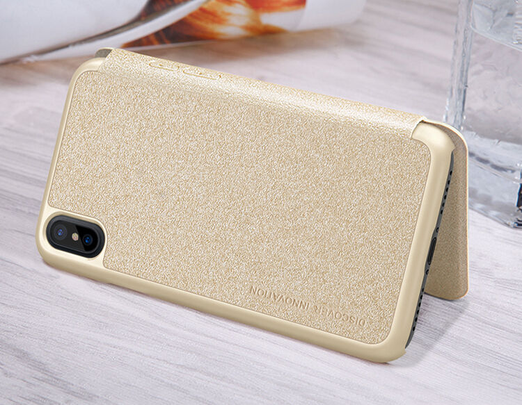 NILLKIN pokrowiec ochronny flip dla Apple iPhone XS / iPhone X - złoty