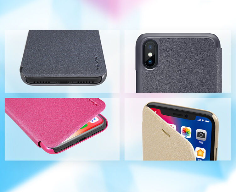 NILLKIN pokrowiec ochronny flip dla Apple iPhone XS / iPhone X - czarny