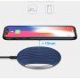 Bezprzewodowa QI ładowarka z antypoślizgową powierzchnią dla Apple iPhone - niebiesko-srebrna