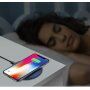 Bezprzewodowa QI ładowarka z antypoślizgową powierzchnią dla Apple iPhone - niebiesko-srebrna