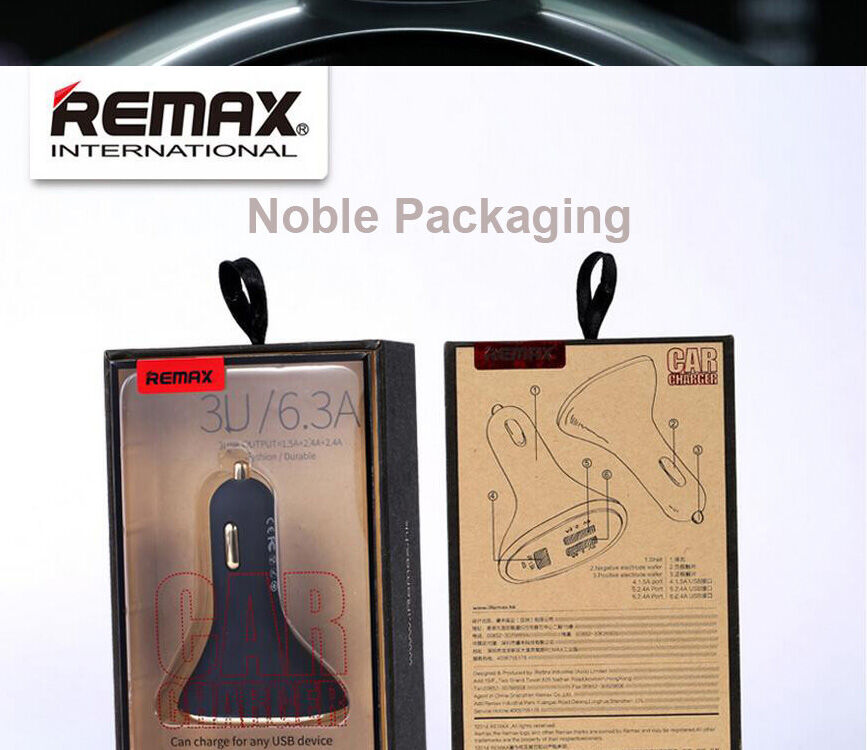 REMAX ładowarka samochodowa z trzema portami dla Apple iPhone / iPad / iPod - biała