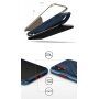Eleganckie etui ze wzorem plastycznym dla Apple iPhone XS / iPhone X - bordo-różowo-złote