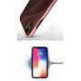 Eleganckie etui ze wzorem plastycznym dla Apple iPhone XS / iPhone X - bordo-różowo-złote