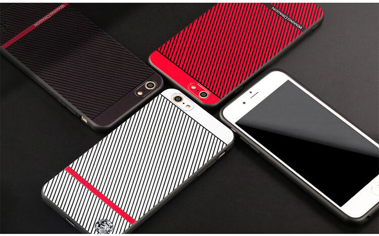 WAKING DRAGON eleganckie etui z miękkiego plastiku dla Apple iPhone 6 / 6S - czerwone