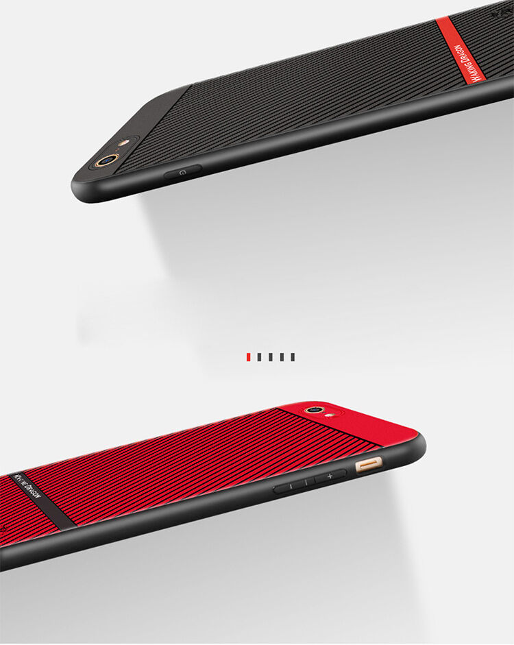 WAKING DRAGON eleganckie etui z miękkiego plastiku dla Apple iPhone 6 / 6S - czerwone