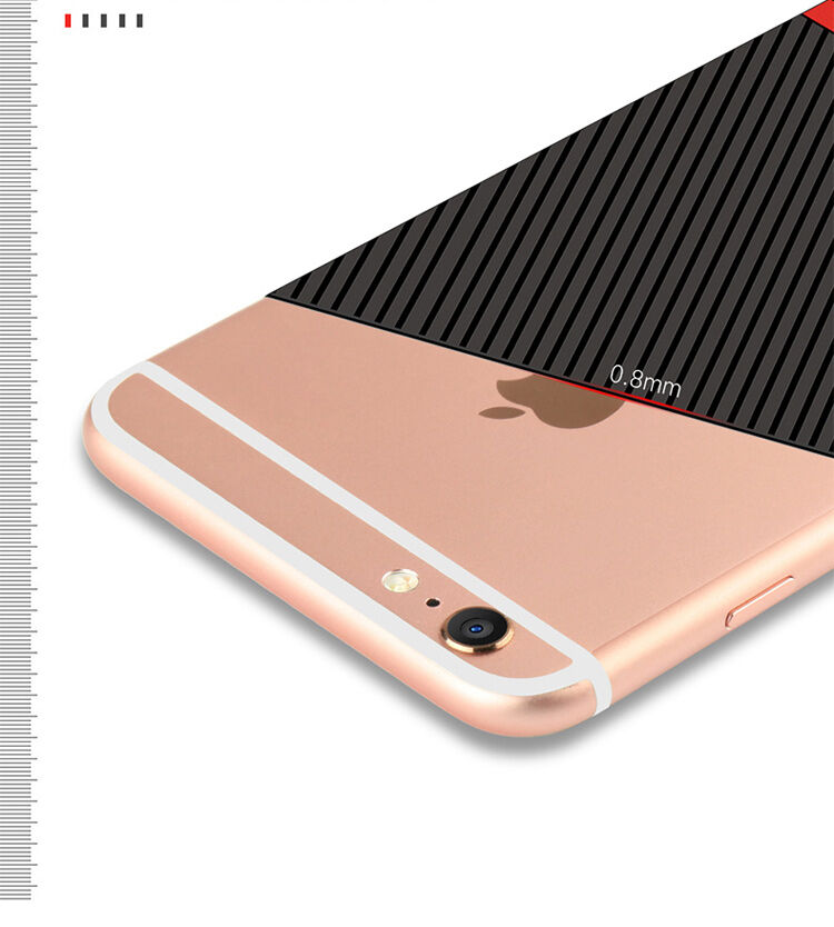 WAKING DRAGON eleganckie etui z miękkiego plastiku dla Apple iPhone 6 / 6S - czerwone