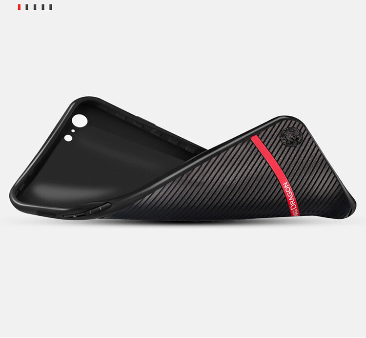 WAKING DRAGON eleganckie etui z miękkiego plastiku dla Apple iPhone 6 / 6S - czerwone