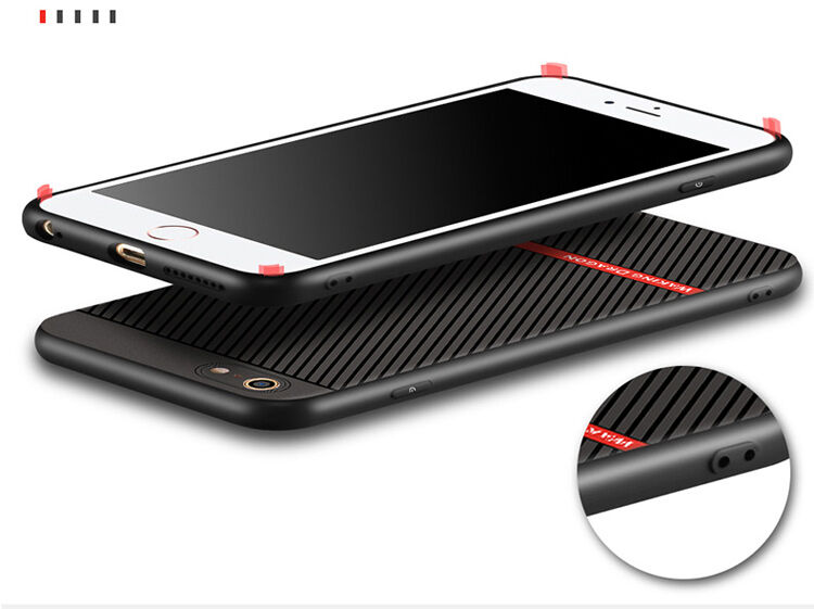 WAKING DRAGON eleganckie etui z miękkiego plastiku dla Apple iPhone 6 / 6S - czerwone