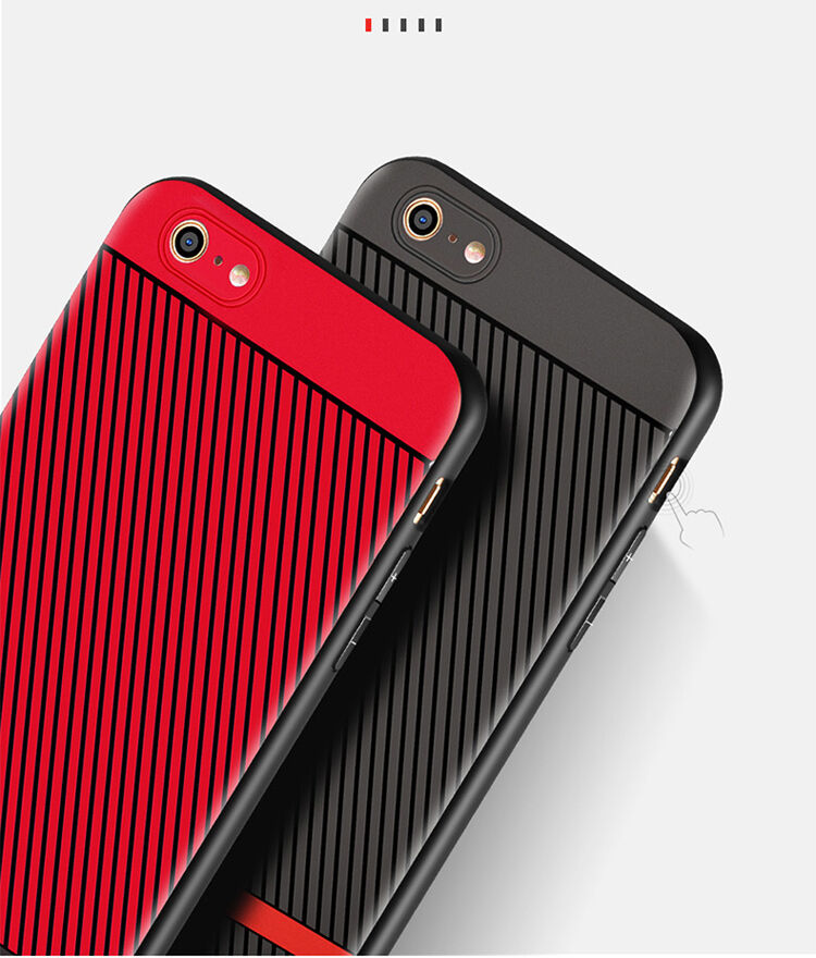WAKING DRAGON eleganckie etui z miękkiego plastiku dla Apple iPhone 6 / 6S - czerwone